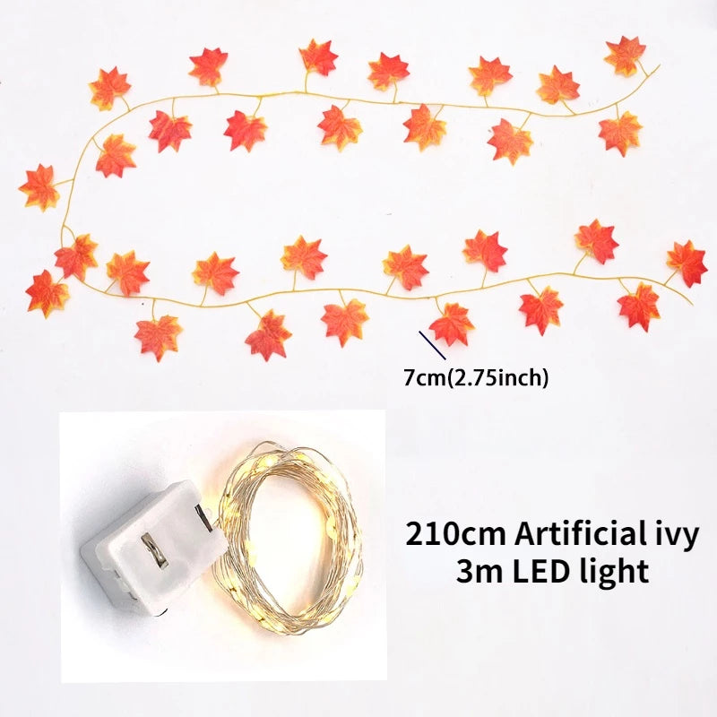 Cascata de Folhagem com Micro LED - Decoração Encantadora