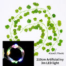 Cascata de Folhagem com Micro LED - Decoração Encantadora