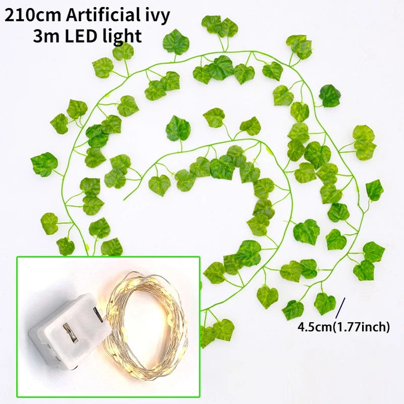 Cascata de Folhagem com Micro LED - Decoração Encantadora