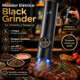 Moedor Elétrico de Condimentos, Sal e Pimenta - Black Grinder