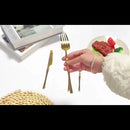 Faqueiro Luxo Premium Gold 24 Peças - Textura Esculpida