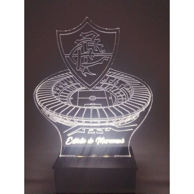 Luminária Led Maracanã Fluzão personalizada com seu nome