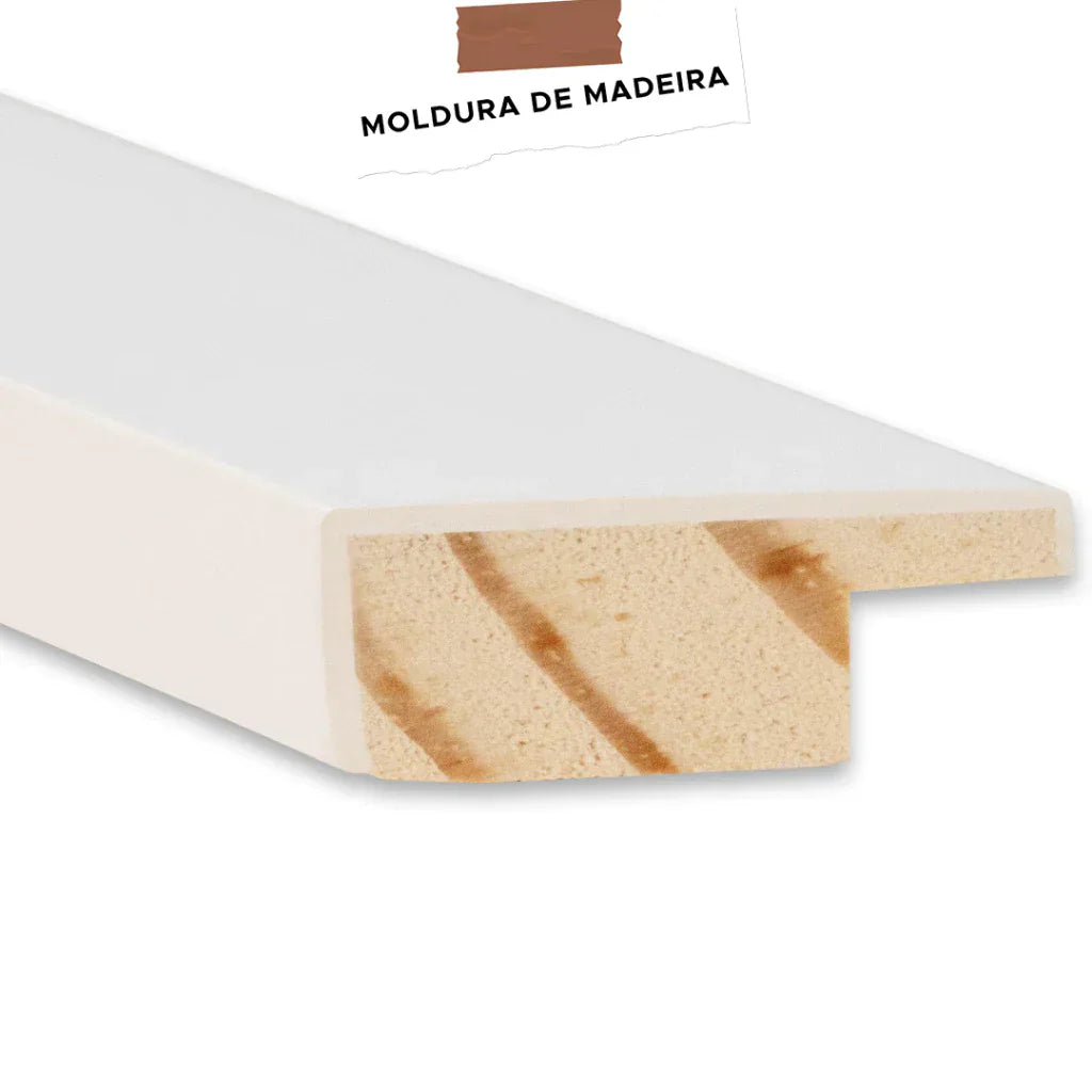 Kit com 3 Quadros Decorativos - Folhagem Dourada