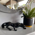 Pantera Negra P Preto Brilho Escultura Luxo Escritório Sala