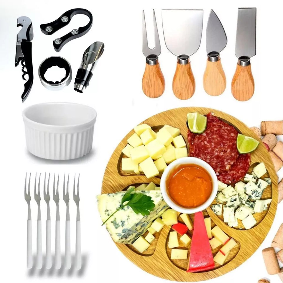 "Kit Gourmet Wine & Cheese: Transforme sua Noite em um Evento"