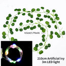 Cascata de Folhagem com Micro LED - Decoração Encantadora