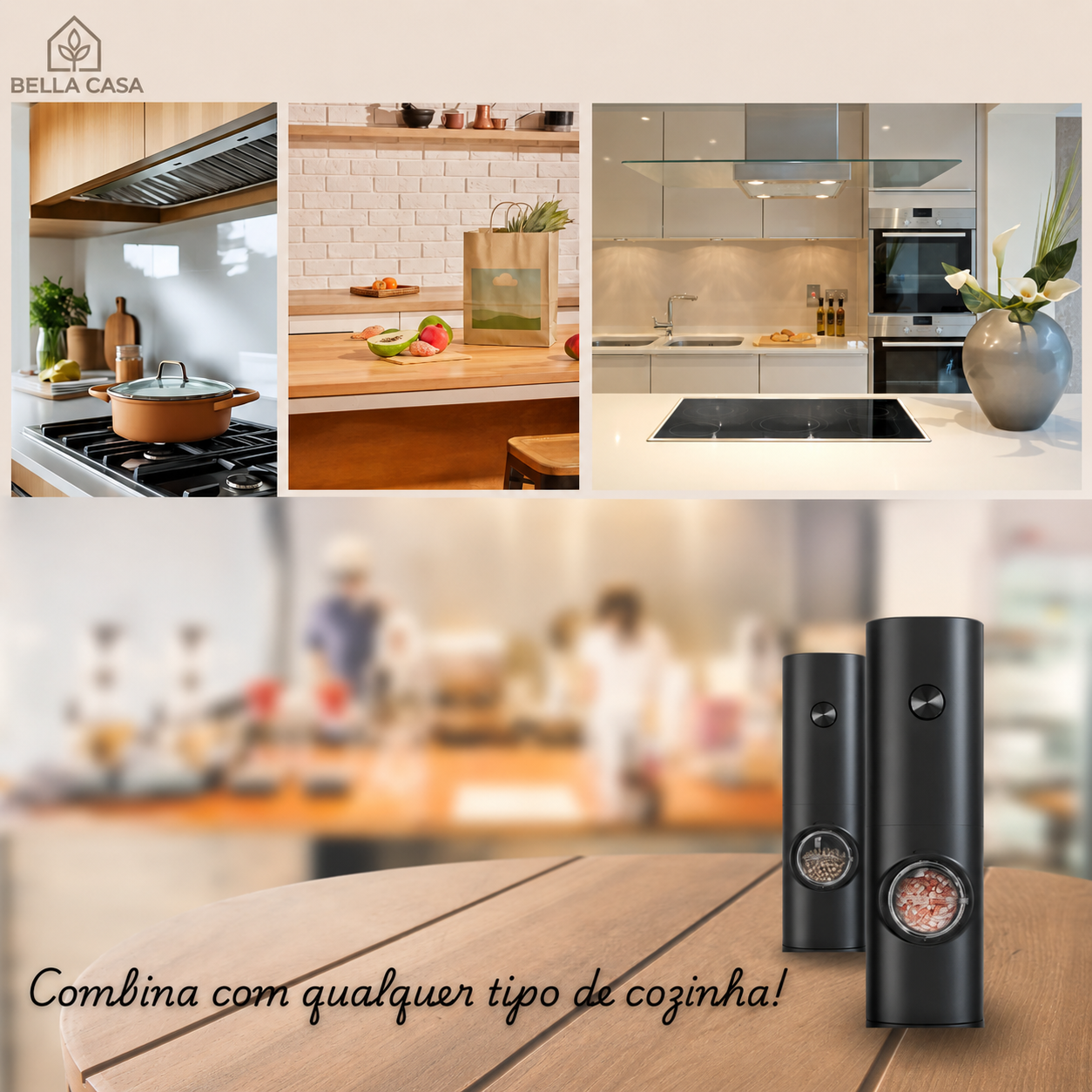 Moedor Elétrico de Condimentos, Sal e Pimenta - Black Grinder