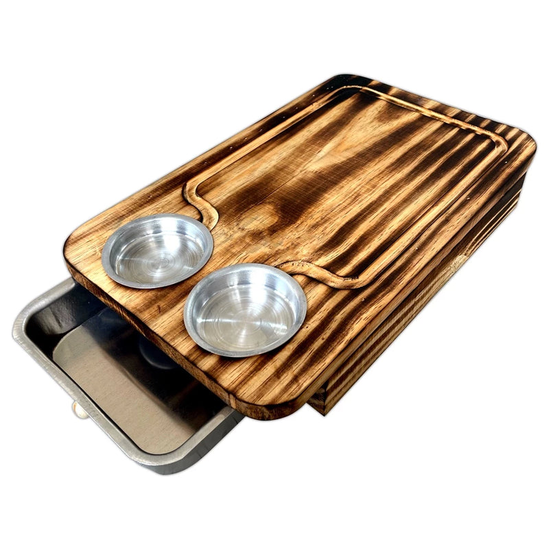 Tábua Gourmet – Com Gaveta e 2 Potes para Churrasco