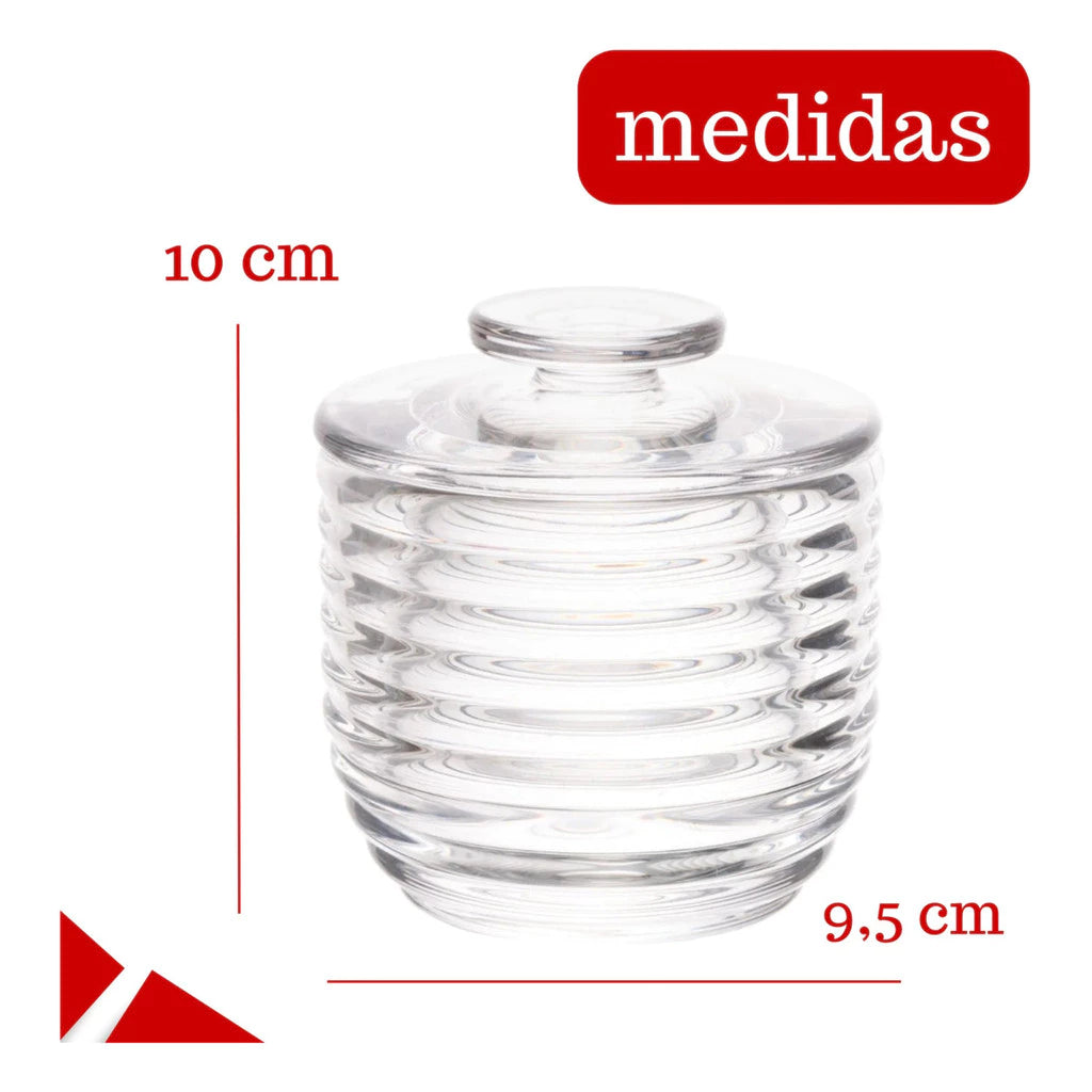 🍯 Manteigueira Francesa de Vidro Colmeia Lyor – Sabor e Elegância à Mesa