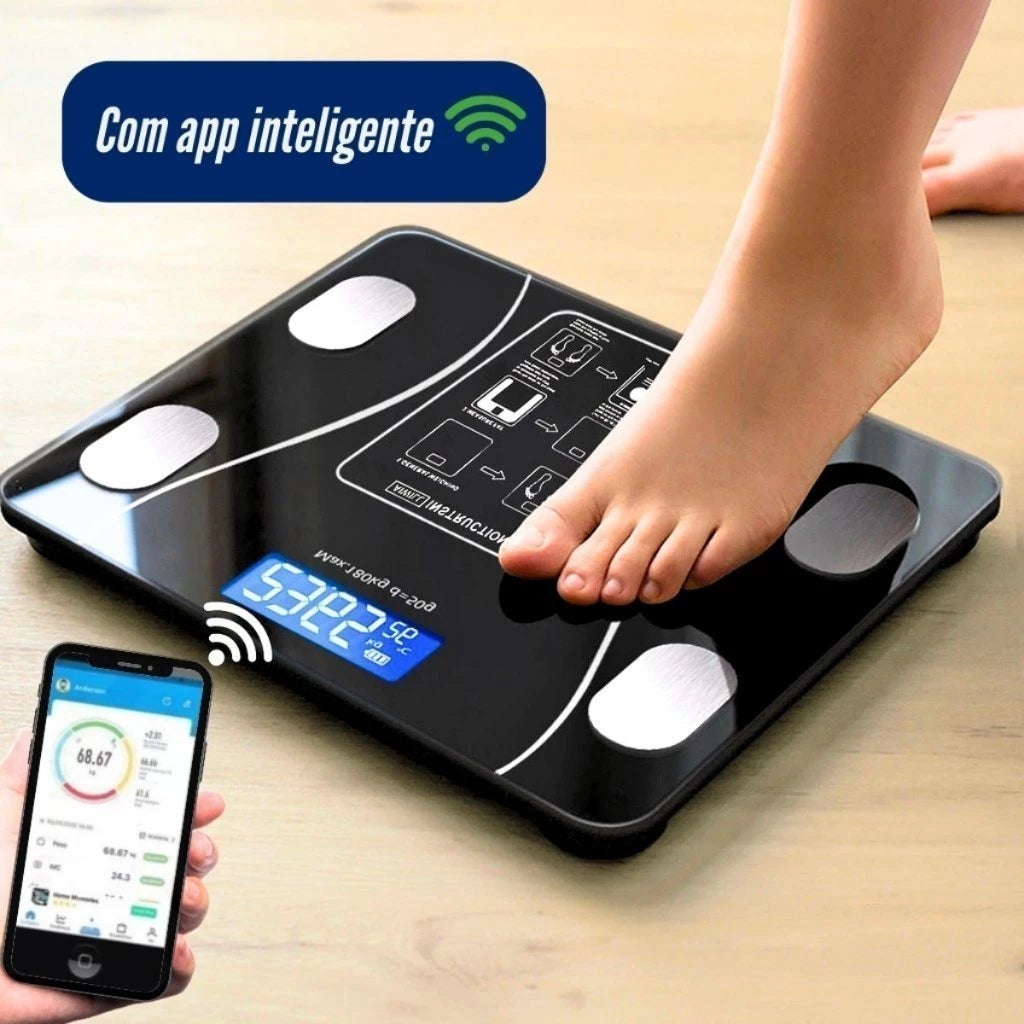 Balança de Bioimpedância com Bluetooth