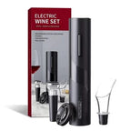 Kit Abridor de Vinho Elétrico 4 em 1: Praticidade e Requinte em Cada Taça